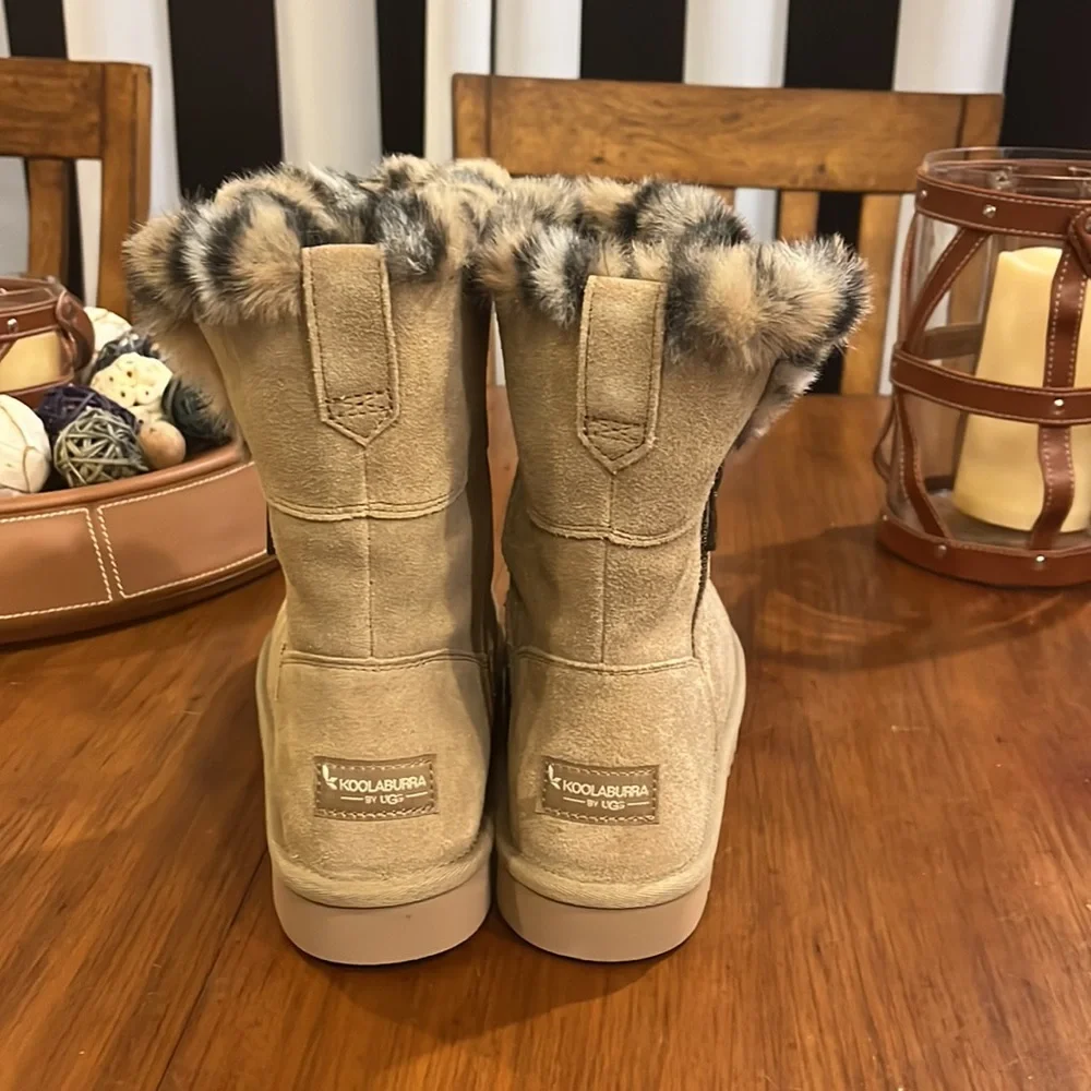 Koolaburra by Ugg Aribel Short Leopard Boots zip Women’s Size 10